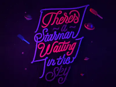 Starman 3d c4d cinema4d design illustration illustrations illustrator lettering photoshop vector
