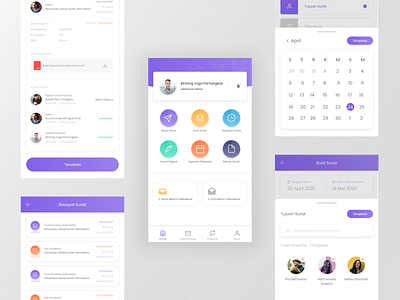 Letter Disposition App agency clean company disposition education letter mail ui design