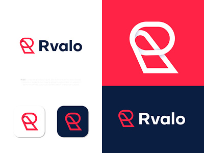 R letter logo design for Rvalo abstract agency app brand identity branding concept corporate creative logo gradient letter design letter logo logo designer logo mark logotype marketing minimalism modern r r letter r mark