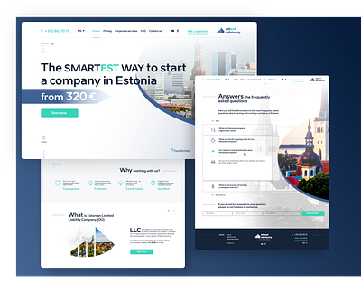 Attest Advisory Web design company design estonia interface web design website