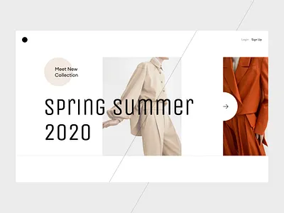 New Collection Landing Page concept ecommerce fashion minimalism modern trendy typography webdesign