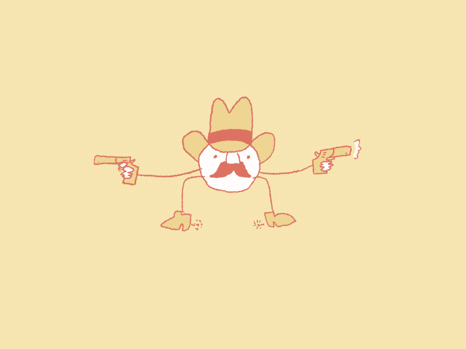 cowboy animated animated gif animation gif loop looping gif procreate procreate art