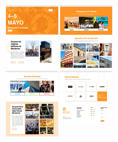 Web Design for Open House Monterrey design festival graphicdesign ui ui ux design ux web web design website