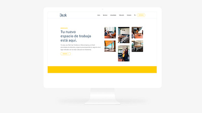 Website Design for Dezk Workplace design graphicdesign site ui ui ux design ux web web design website yellow