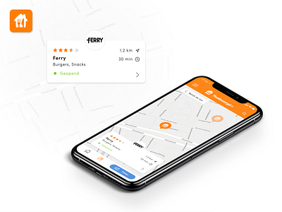 Food delivery app | 2 behance brand branding delivery design design app designinspiration dribbble food food app inspiration map orange order screens ui ux uxui