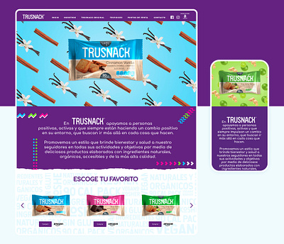 Trusnack Website Design design food product site ui ui ux design ux web web design website