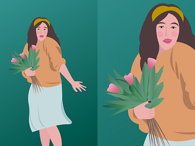 Florist adobe adobeillustator character character design florist flower gardener girl girlillustration green plant woman