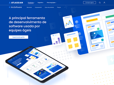 Redesign Hero Jira Software branding design flat illustration illustrator typography ui ux web website