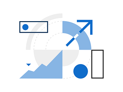 To a better financial health dashboard dataviz finance fintech geometric graph growth illustration layout money onboarding shape shapes