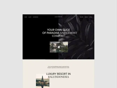 Hotel Resort landing page - rbnd branding clean hotel landing page minimalist product page typography ui ux web design website