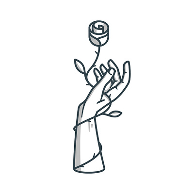 Rose hand Giving drawing drawings geometry hand hand drawn illustration lineart lines linework minimal rose roses