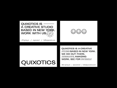 Quixotics agency brand brand identity branding clean design stationary