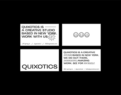 Quixotics agency brand brand identity branding clean design stationary