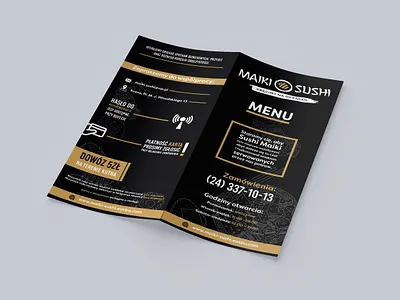 Sushi Flyer // Maiki Sushi - 2 versions adobe business design flyer print printing sushi