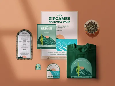 ZipGames National Park 2019 branding event event branding identity illustration national parks party