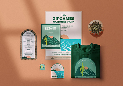 ZipGames National Park 2019 branding event event branding identity illustration national parks party