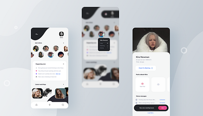 VoiceMe Social Network app appdesign black layout social network ui ux white