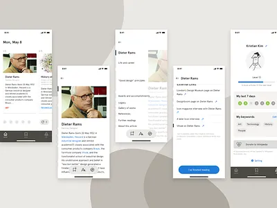 ReadWiki app ios mobile mobile app design mobile ui