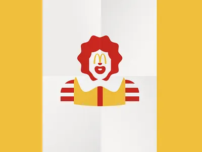 Ronald branding character design design fastfood logo mcdonald negativespace