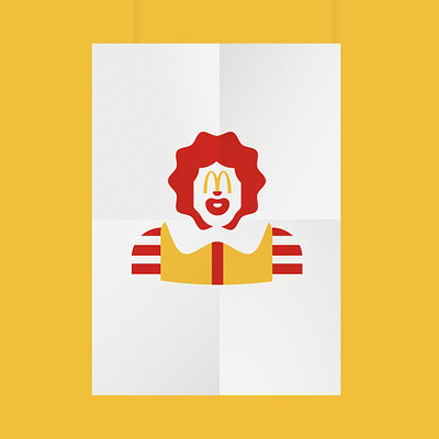 Ronald branding character design design fastfood logo mcdonald negativespace