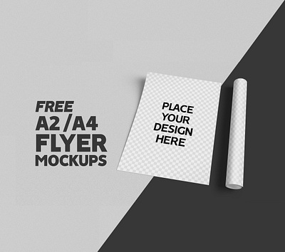 Free A4/A2 Leaflet / Flyers Mockups a2 flyer a4 flyer free mockup free mockup psd free psd files freebie leaflet mockup poster mockup psd mockup