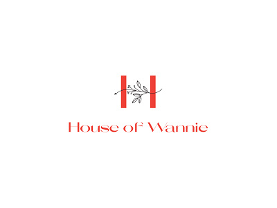 House of Wannie fashion brand floral design logo