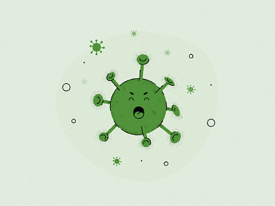 They're comin' - Covid character color colour covid 19 covid19 design flat grain grain texture grainy illustration isolation texture vector virus viruses