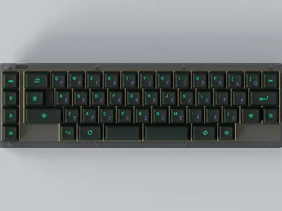 KAT Cyberspace keyboard keycaps keyshot rendering tmov2