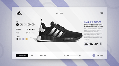 Adidas NMD_R1 SHOES E-commerce UI/UX