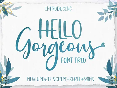 Gorgeous Script Font Trio branding design calligraphy calligraphy font calligraphy logo card casual script logo lovely font wedding wedding card