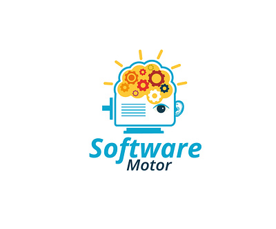 LOGO SOFTWARE MOTOR design icon design illustration logo logodesign logotype