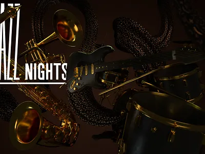 Jazz Nights 3d branding c4d