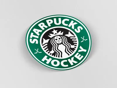 Starpucks Hockey badge coffee hockey hockey sticks ice hockey sports