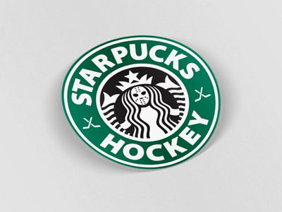 Starpucks Hockey badge coffee hockey hockey sticks ice hockey sports