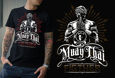 Muay Thai Fighter T shirt Design 2020 logo branding complex design illustration t spring t spring tee shirt tees texture tshirt typography vector vintage design