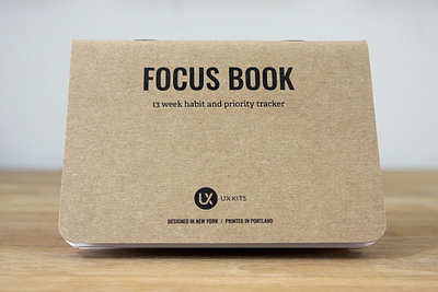 New Product: Focus Book design habits journal notebook print product tasks to do ux design