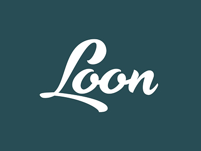 Loon green lettering loon