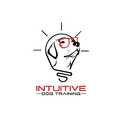 intuitive logo1 branding dog illustration dog logo illustration intuition intuition logo logodesign vector