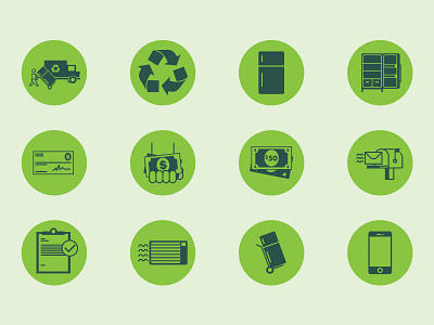 Recycling Icons check fridge icons mailbox money phone recycle recycling refrigerator