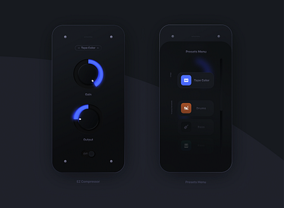 VST Plugin - EZ Compressor design music neumorphic neumorphism plugins skeuomorphic sound sounds ui ux