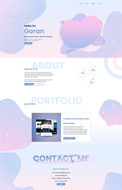 Personal Portfolio Website Design chellenge design flat inspiration lading logo new ui web web design