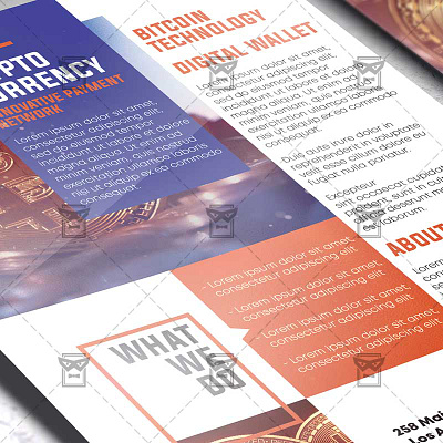 Bitcoin Mining Workshop - Flyer PSD Template digital wallet flyer