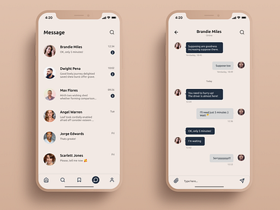 Daily UI Day 13- Direct Message app app design daily ui daily ui challenge daily ui013 dailyui dailyui13 design direct messaging inspiration message ui uiux webdesign