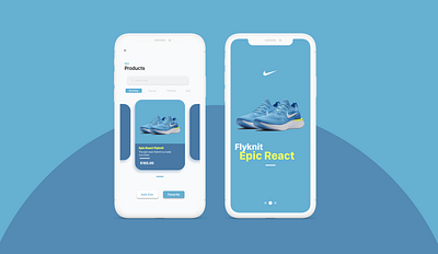 Nike Color Study app blue flyknit green ios lime green nike shoes product design search items shopping shopping app ui ux ui vector
