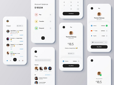 Transfer money app 💸 account app balance challenge concept creative design dribbble emoji feed money pay payment request share shot social transfer ui venmo