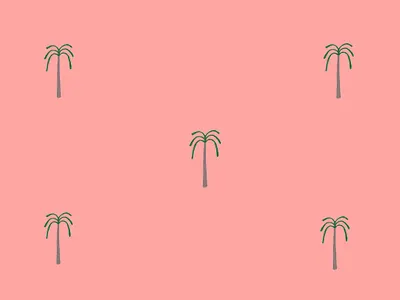 Palms colors digital illustration