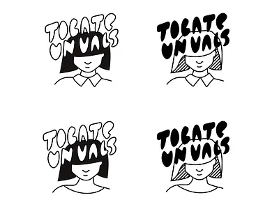 tocateunvals self portrait logo branding design illustration