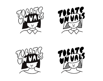 tocateunvals self portrait logo branding design illustration