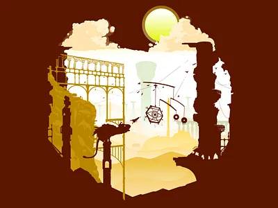 The Last Guardian bird design dog eco flat illustration guardian illustration playstation playstation 4 playstation vr shadow of the colossus sony sun the last guardian video game video game art