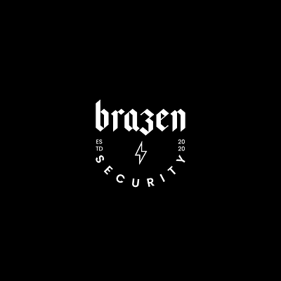 Brazen Security art branding design flat illustration illustrator lettering logo minimal typography